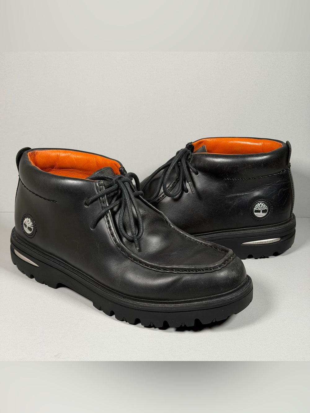 Timberland Heritage 17004 Chukka Boots Mens 11.5M Black Leather Moc Toe